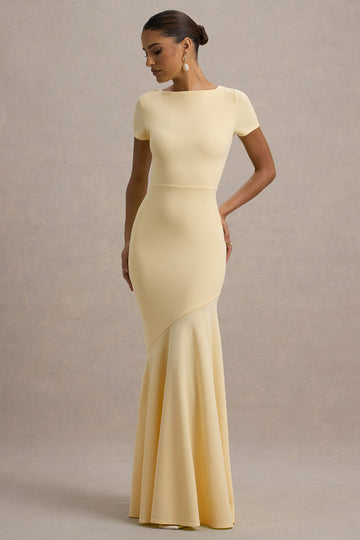 Rian Lemon Short-Sleeve Maxi Dress